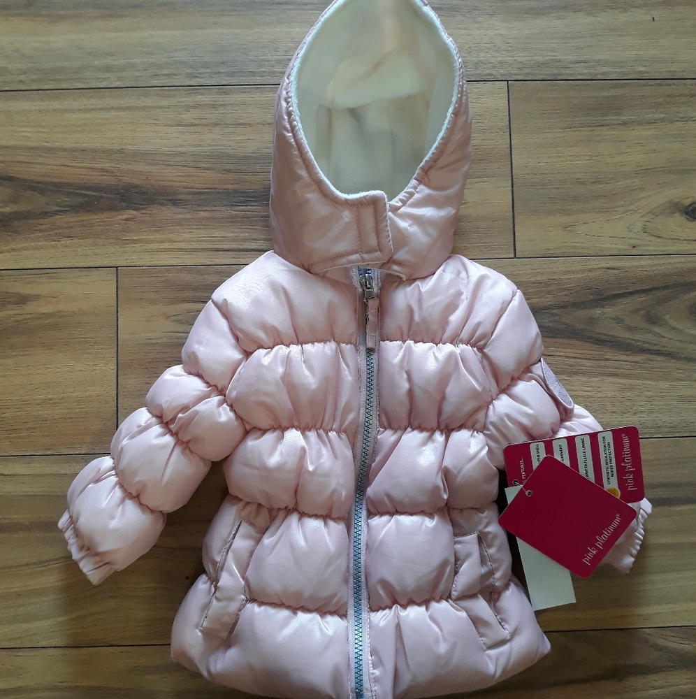 Pink Platinum Baby Puffer Coat